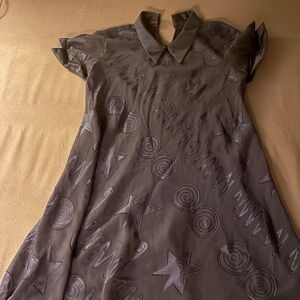 Gray Star and Swirl Pattern Dress